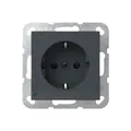 Produktbild: Gira 417028 SCHUKO-Steckdose mit LED-Orientierungsleuchte System 55 Anthrazit