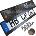 Produktbild: 2x Kennzeichenhalter Carbon Nummernschildhalter Kennzeichenhalterung