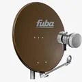 Produktbild: Fuba Satellitenschüssel Komplettset 1 Teilnehmer DAL 801 B - Sat-Anlage DAL 800 B Alu-Schüssel 80cm Braun + DEK 117 Single Universal LNB - HDTV, UHD(4K/8K), 3D