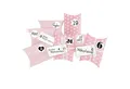 Produktbild: Frau WUNDERVoll Kalender zum Selbstbasteln Adventskalender Christkind,Kissenschachteln rosa Sterne und Streifen