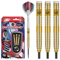 Produktbild: WINMAU Daryl Gurney Dartpfeile, Wolfram, Stahlspitze, 25 g, mit Prisma-Flights und Schäften (Schaft)