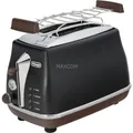 Produktbild: DeLonghi Toaster Icona Vintage CTOV 2103.BK (schwarz (matt), 900 Watt