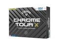 Produktbild: Callaway Golfball Chrom Tour X 2024 Modell Triple Training Weiß 1 Dozen (12 Stk)