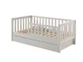 Produktbild: Natur24 Einzelbett Juniorbett 70 x 140 cm Schublade Kiefer MDF Weiß
