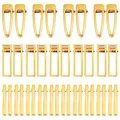 Produktbild: 50 Stück Metall Haarspangen Set, 3 Stilen Metall Alligator Haarclips, Flacher Entenschnabel Haarspangen, Locken Fixieren Haarklammern für Mädchen Damen Stylen DIY Haarnadel Gussform Zubehör (Gold)