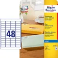 Produktbild: AVERY Zweckform Transparente Adress Etiketten 45,7 x 21,2mm 1.200 Etiketten