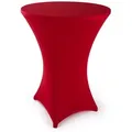 Produktbild: Blumtal Stehtischhusse Stretchbezug Stehtisch Hussen, Elegante Stehtischhusse für Bistrotische rot 80 - 85 cm
