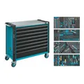 Produktbild: HAZET Werkstattwagen Assistent, flach: 7 x 81 x 870 x 398 mm Schubladen, hoch: 1 x 166 x 870 x 398 mm, Anzahl Werkzeuge: 378