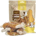Produktbild: MERSJO Hundeleckerlis Premium Hähnchenbrust umwickelte Calcium-Kauknochen, Leckerlis für Hunde, 500g, Glutenfrei, 60% Huhn, Hoher Proteingehalt