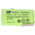 Produktbild: AccuCell Akku 2/3AA NiMH-Akku mit Lötfahne Z-Form 650mAh