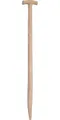 Produktbild: EDE Spatenstiel Esche 950/41 mm - Ideal Gärtnerspatenstiel comfort - Unbehandeltes Eschenholz - Doppelt dampfgebogen - Fein geschliffen - Mit T-Griff und Anschnitt
