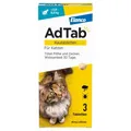 Produktbild: AdTab Kautabletten für Katzen über 2 bis 8 kg, 3 Kautabletten, PZN 18752723