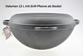Produktbild: 12L Kazan Syton Gusseisen mit Grillpfanne als Deckel Campingtopf Brattopf Kessel