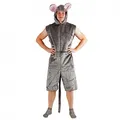 Produktbild: Krause & Sohn Kostüm graue Maus Plüsch Kurzoverall Fasching Tierkostüme Mauskostüm (S/M)