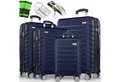 Produktbild: tillvex Trolleyset Reisekoffer Set Koffer Hartschale Trolley Kofferset Tasche, (TSA Schloss Rollkoffer S-M-L-XL, 4 tlg), Reisekoffer Set 4-TLG. + Gepäckwaage, 8X Gurte & 4X Anhänger Kofferset