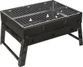 Produktbild: 35x27x20 cm Holzkohlegrill Tragbar, Klappgrill, tragbarer Koffergrill, BBQ Faltgrill für Camping, Picknicks, Urlaub, Strandpartys und andere Outdoor-Aktivitäten, Reisegrill, Koffergrill