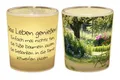 Produktbild: Windlicht Teelicht 6x6cm Für Dich Das Leben Geschenk Tischkerze Dekolicht