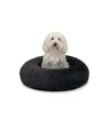 Produktbild: lionto Hundebett rund Hundekissen Hundesofa Donut 50cm Durchmesser, dunkelgrau