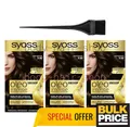 Produktbild: Syoss Oleo Intense 3-10 Deep Brown Haarfarbe Creme Salon-Style Qualität 3er Pack