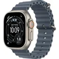 Produktbild: Apple Natural Titanium Finish, Band, Smartwatch, Blau, Apple, Apple Watch: 44mm, 45mm, 46mm, 49mm, Fluor-Elastomer, Titan - Blau