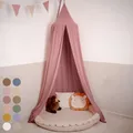 Produktbild: lilimaus Baldachin Kinderzimmer [in 12 Farben] - Betthimmel aus 100% Baumwolle Musselin Handmade für Mädchen & Jungen - Babybett Himmel als Babyzimmer Deko - Vorhang für Kinderbett, Kuschelecke
