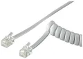 Produktbild: Goobay 68601 Telefonkabel RJ10 Stecker Telefonhörerkabel Spiralkabel Telefonstecker RJ10 Kabel Festnetztelefon Telefonhörer Telefon Kabel Weiß 4m