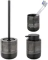 Produktbild: SCHÖNER WOHNEN-Kollektion Badaccessoire-Set »Riolo«, Set, 3 tlg., Zahnputzbecher, Seifenspender & WC-Garnitur, aus Keramik, Effektglasur