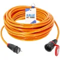 Produktbild: Kalle-das-Kabel Verlängerungskabel Classic, für außen IP54, Schutzkontakt, Kabeltyp H07BQ-F aus Kunststoff, orange, 15 m