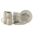 Produktbild: Bloomingville Bea Frühstück Set, Natur, Steingut, C:T10xH10,5/B:T11,5xH6/P:T21xH2, Satz mit 4x3 Artikeln