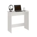 Produktbild: KOMTO Kleiner Schreibtisch Weiß – Computertisch, PC Tisch für Büro, Schmaler Arbeitstisch, Büro Tisch | Small Desk Zipp 79,5 x 39 x 75,5 cm