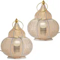 Produktbild: 2er Set Tischlampe Nachttischlampe Lampe Leuchte Nachttischleuchte Boho Deko 25c