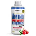 Produktbild: Weider - Amino Power Liquid - Flüssiges Hydrolysiertes Protein - Aminosäuren - 23g Protein pro 45 ml für Muskelaufbau - Mit L-Leucin, Taurin, Vitamin B6 - 1 Liter - Cranberry