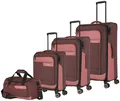 Produktbild: travelite Trolleyset VIIA S/M/L und Reisetasche, 4 Rollen, (Set, 4 tlg), Kofferset Reisegepäck mit erweiterbarem Volumen und TSA Schloss