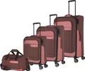 Produktbild: Travelite Viia - 4-Rollen-Trolley Set 4tlg. S/M erw./L erw. + Reisetasche (Frühlingsrose)