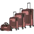 Produktbild: Travelite Viia  4-Rollen Kofferset 4tlg. L/M/S + Reisetasche -Frühlingsrose