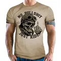 Produktbild: GASOLINE BANDIT® T-Shirt für Biker, Racer in Washed Used Look: Just Ride beige M