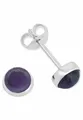 Produktbild: Ohrstecker 925 Silber Amethyst lila Stein Edelstein Ohrringe echt Silber Damen Sterling Silber Stecker Geschenk(MOS-038-01)