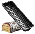 Produktbild: Zenker Brot Kuchen Backform Rehrücken Ciabatta-Form black metallic 30 cm Rezept