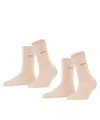 Produktbild: Esprit Tagessocken Crew Basic Uni (weiche Baumwolle) pink Damen - 2 Paar, Größe: 39-42