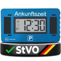 Produktbild: Parkwächter V2 Elektronische Parkscheibe mit Zulassung nach StVO – Digitale Parkscheibe Auto – Parkscheibe Elektrisch mit Zulassung – Automatische Parkuhr mit wechselbarer Taktung – Blau