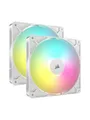 Produktbild: Corsair RS140 ARGB - dual pack - Gehäuselüfter - 140mm - Weiß mit RGB-Beleuchtung - 36 dBA CO-9050187-WW