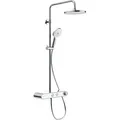 Produktbild: Duravit Shower Systems,Duschsystem Shelf 1050, 2 Verbraucher, Chrom/Weiß Hochglanz, TH4380008005