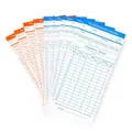 Produktbild: Flexzion Stempelkarten Karten für Stempeluhr Anwesenheitsrecorder, Stechuhr Karten Zeitkarten-Organizer für Büro Aufbewahrungszubehör Zeiterfassung Anwesenheitsnachweis, orange blaue Karte (100 Stück)