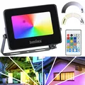 Produktbild: Luminea Wetterfester Outdoor-Fluter, RGB-CCT-LEDs, 15 W, 1.250 lm, IP65