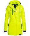 Produktbild: Rock Creek Damen Softshell Jacke Mantel Outdoor-Mantel Damenmantel Softshellmantel Winterjacke Wasserabweisend Kapuze Übergang D-423 Neongelb S