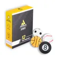 Produktbild: JOOLA 42177 Tischtennisbälle Sports Set im Sportdesign 40 MM 3-Stern Trainingsqualität - Gleichmäßiger Ballabsprung, Bunt,