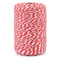 Produktbild: jijAcraft Rot und Weiß Baumwolle Schnur 200M Bäcker Bindfäden Bastelschnur, für DIY Handwerk Geschenke Verpacken Weihnachts Dekoration