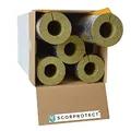 Produktbild: Scorprotect® voller Karton Alukaschierte Rohrschale Rohrisolierung Steinwolle mit 0.040 Wärmeleitfähigkeit (Steinwolle, 76 x 40 mm x 1 Meter)