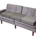 Produktbild: SOFA-AUFLAGE Velours grau 150/50/10 cm – langes Sitzkissen orthopädisch