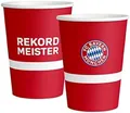 Produktbild: Amscan 9906507-66 - Becher FC Bayern München, 8 Stück, 250 ml, Papier, Pappbecher, Einweggeschirr, Fußball, Party, Fan, Geburtstag
